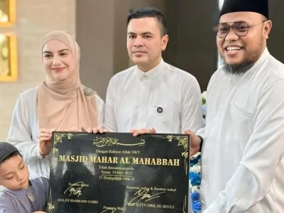 Masjid Irish Bella, mahar dari Haldy Sabri ,diresmikan. Foto : Instagram/haldy_sabri