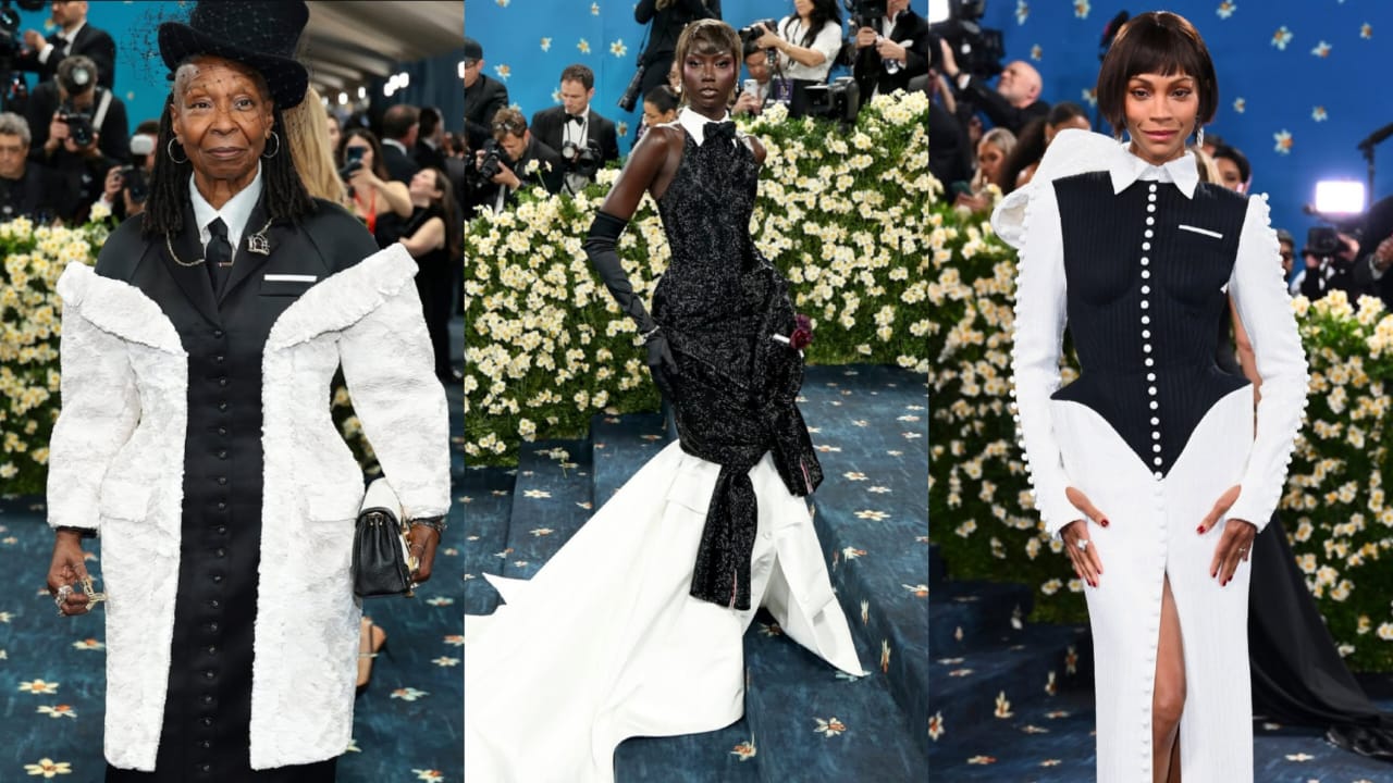 Whoopi Goldberg, Zoe Saldana, dan Anok Yai. Foto: Dok. Instagram @thombrowne