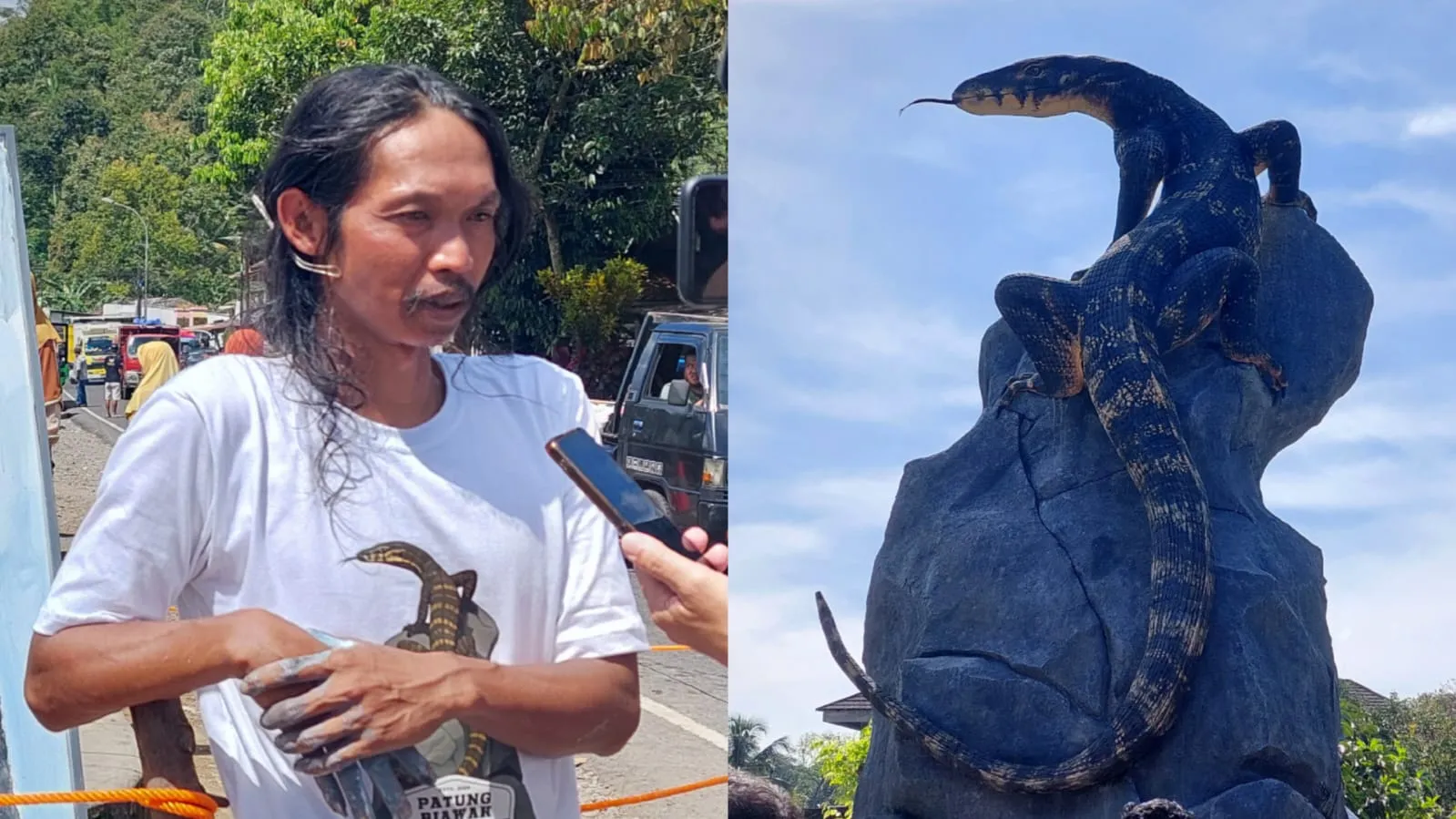 Bukan Hanya Biaya, Patung Biawak Wonosobo Viral Karena Prinsip si Pematung