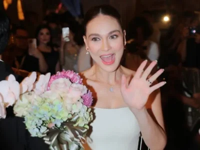 Luna Maya saat acara resepsi dengan Maxime Bouttier. Foto: Dok. Instagram @fashasandha