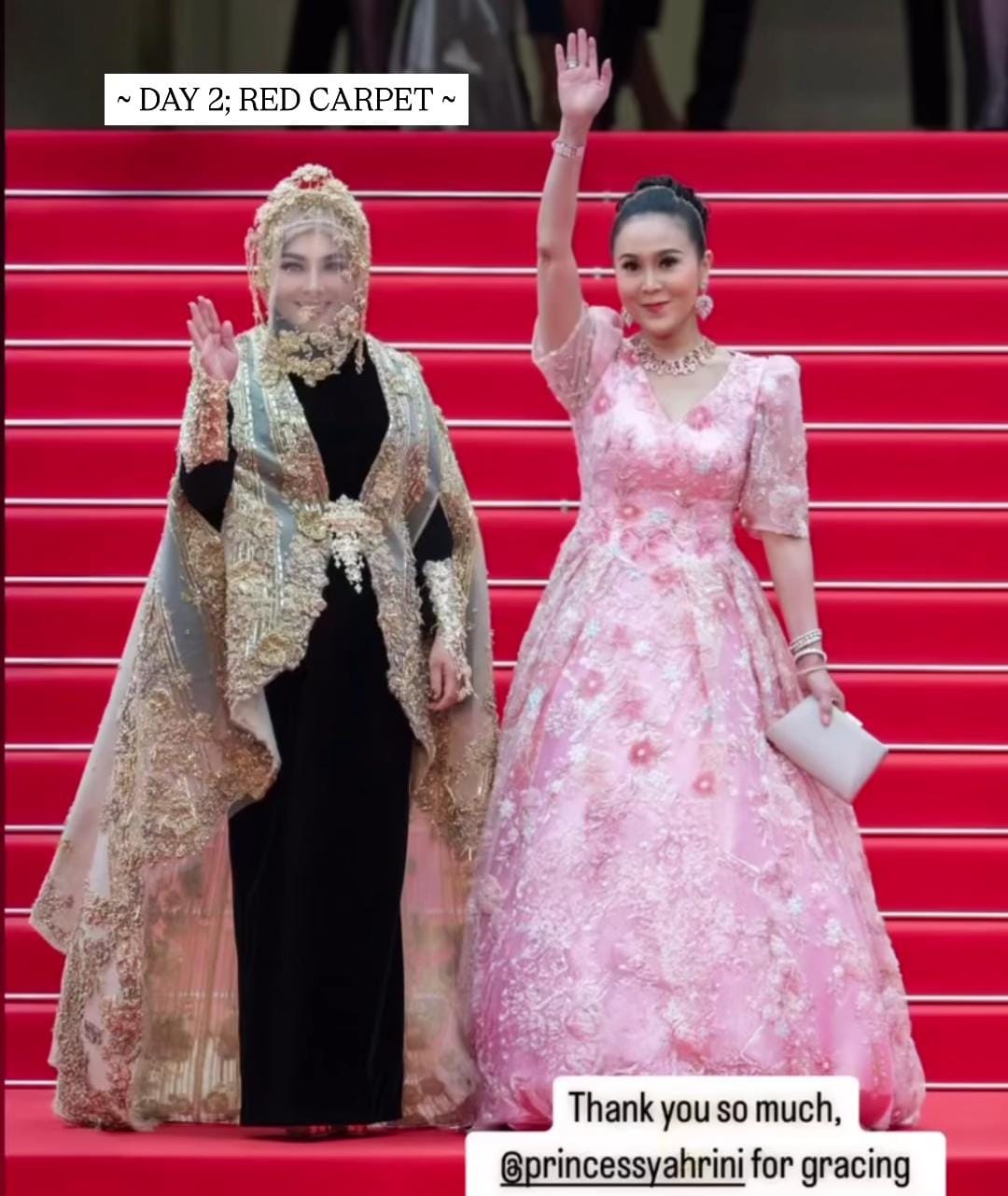 Gaya untuk hari ke dua di red carpet Cannes 2025. Foto: Dok. Instagram @dieyn168