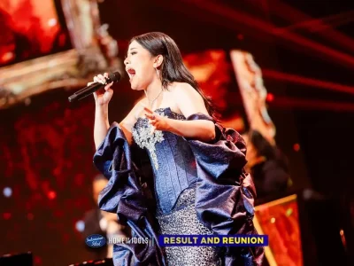 Shabrina Leanor saat tampil di malam Result and Reunion Indonesian Idol 2025. (Foto: Instagram/