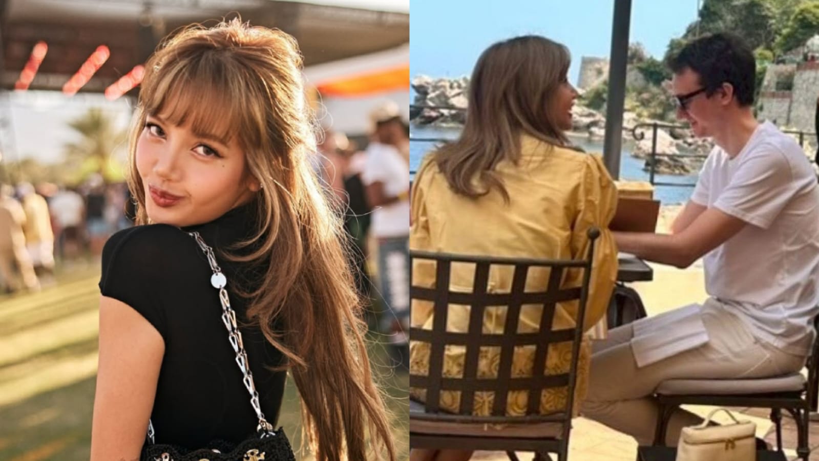 Lisa BLACKPINK dan Frederic Arnault kencan di Italia. Foto: Kolase Instagram @lalalalisa_m, X @fredericslisa