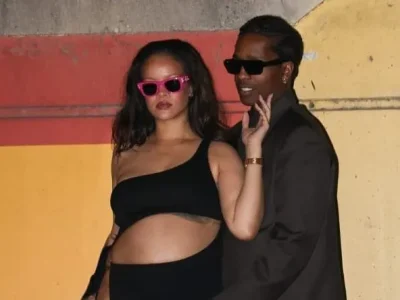 Rihanna saat date night bersama ASAP Rocky di Palm Beach, Cannes. (Foto: twitter/FentyStata)