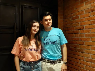 Sepasang kekasih, Ranty Maria dan Rayn Wijaya membintangi serial terbaru 'Leo di Februari'. (Foto: Agnes/Nyata)