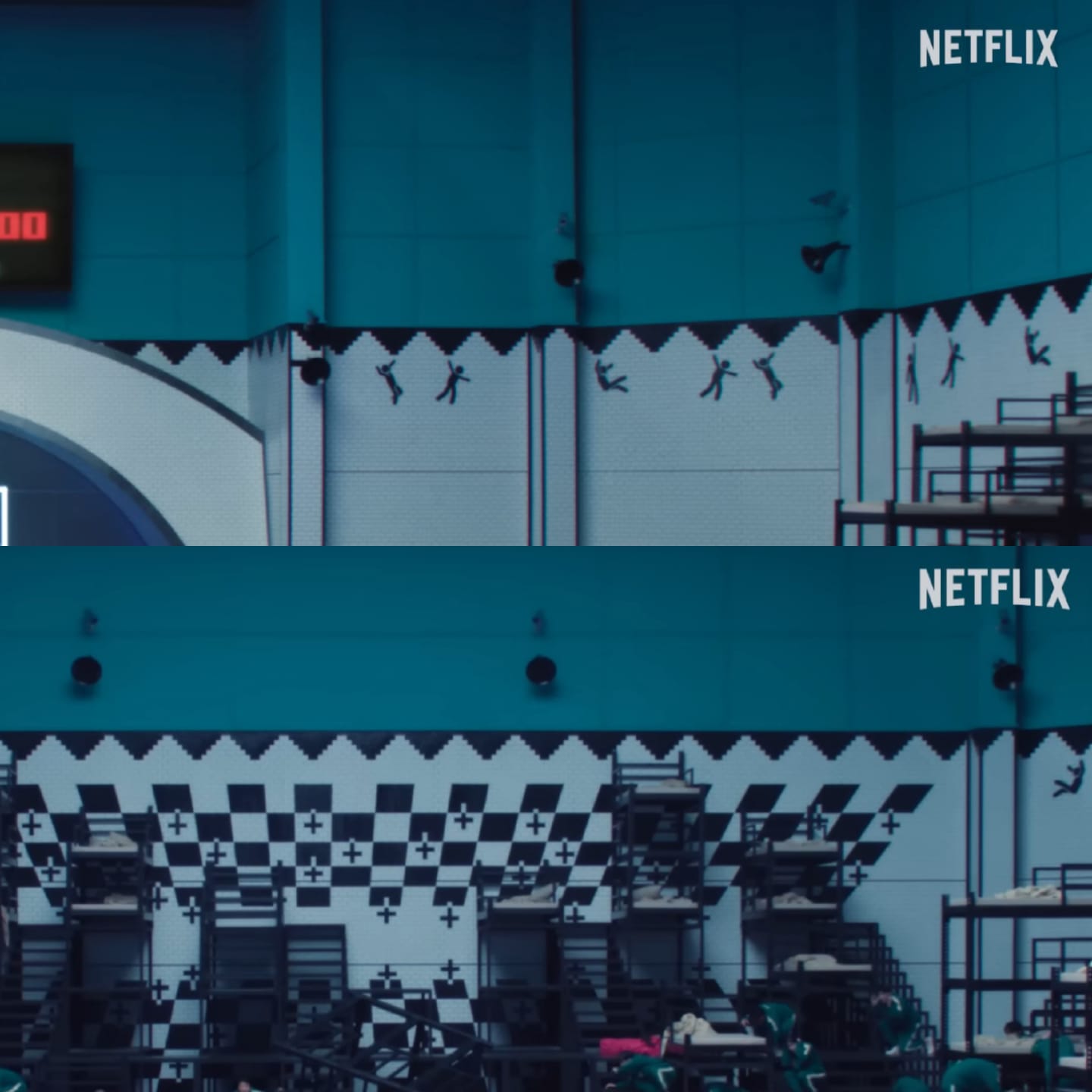 Gambar di dinding 'Squid Game 2'. Foto: Dok. YouTube Netflix K-Content