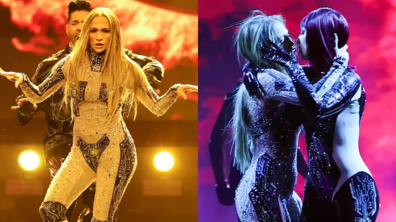 Jennifer Lopez Bikin Heboh, Cium Dancer Wanita di AMAs 2025