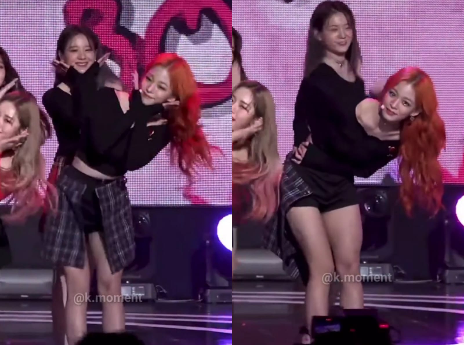 Rok Chaeyoung Fromis9 terlepas. Foto: Dok. TikTok @k.moment