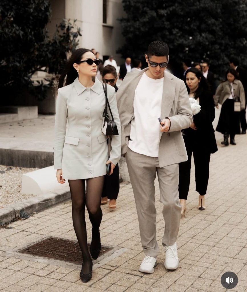 Alyssa Daguise dan Al Ghazali di pernikahan Alexandra (Foto: Instagram/alyssadaguise)