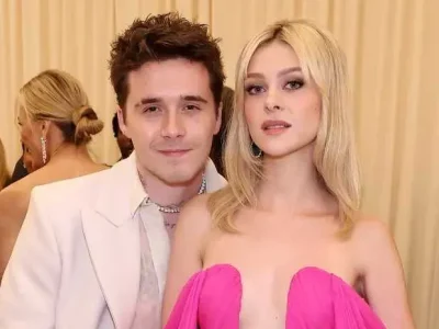 Brooklyn Beckham dan istrinya, Nicola Peltz. Foto : Getty Images