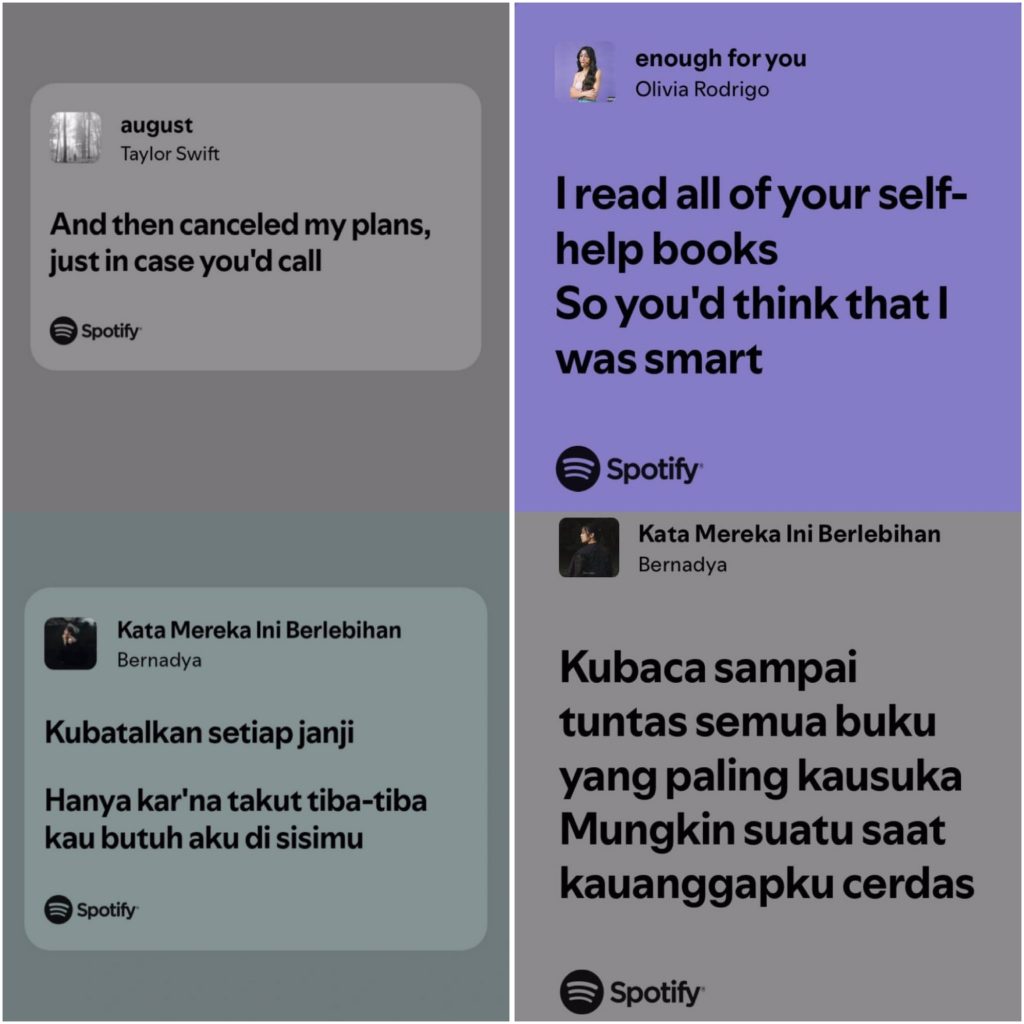 Dua penggal lirik yang dimaksud menjiplak (Foto: X/ejakulasii)