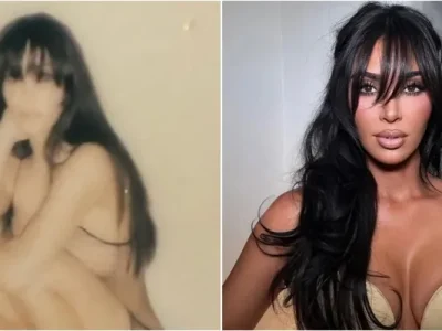 Model rambut Bianca Censori yang baru disebut mirip Kim Kardashian (Foto: Instagram/bbiancacensori, kimkardashian)