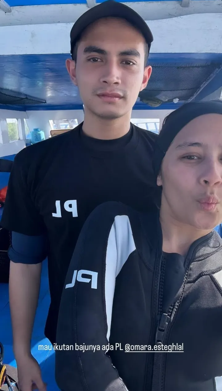 Potret Gemas Prilly Latuconsina dan Omar Esteghlal. Foto : instagram/prillylatuconsina96