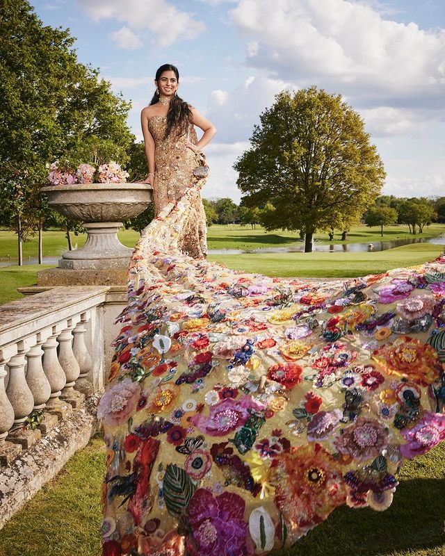 Penampilan Isha Ambani tahun sebelumnya (Foto: X/modelsdiaryy)