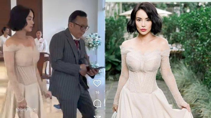 Ari Lasso menggandeng Dearly Djoshua di pernikahan Luna Maya. Foto : Istimewa