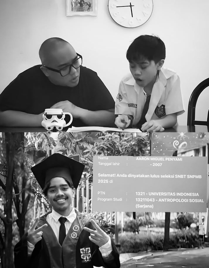Rapper Saykoji bersama anaknya. Foto : Instagram/saykoji