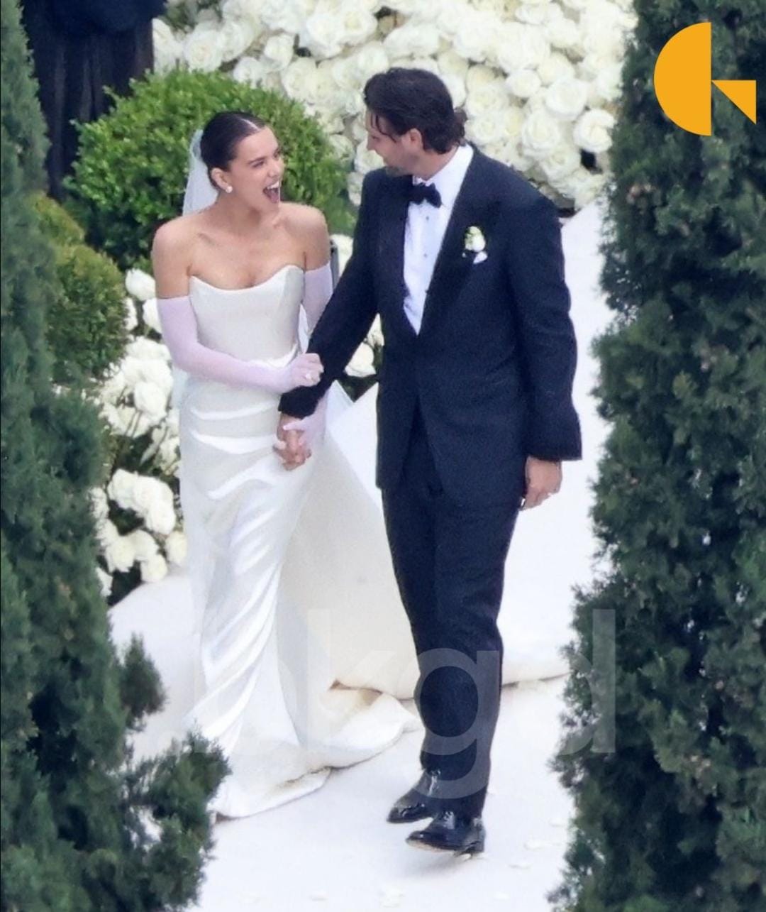 Hailee dan Josh menikah di California. Foto: Dok. Backgrid