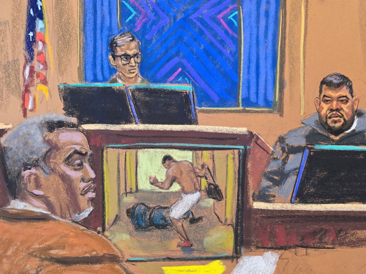 Ilustrasi sidang Sean Diddy Combs. Foto: Dok. Jane Rosenberg/Reuters