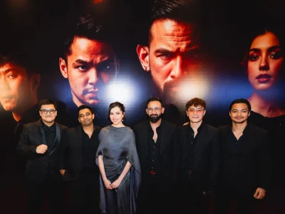 Syafiq Kyle (kanan), salah satu pemeran utama film laga Malaysia ' Blood Brothers: Bara Naga'. (Foto: Agnes/Nyata)