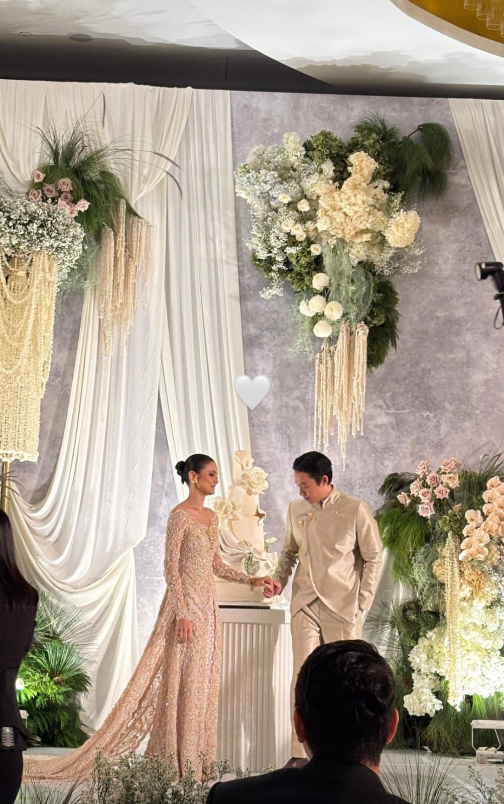 Amanda dan Adriel menggelar resepsi di Jakarta. Foto: Dok. Instagram @evacelia