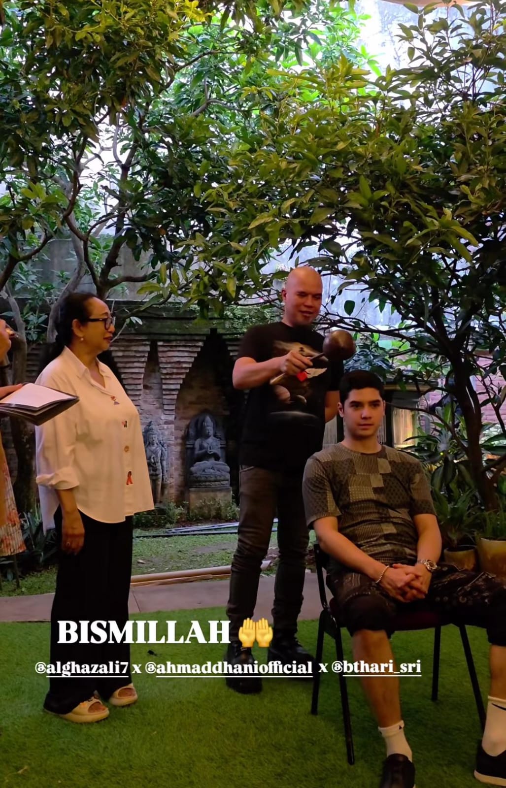 Ahmad Dhani gladi siraman Al Ghazali. Foto: Dok. Instagram @brandon2302