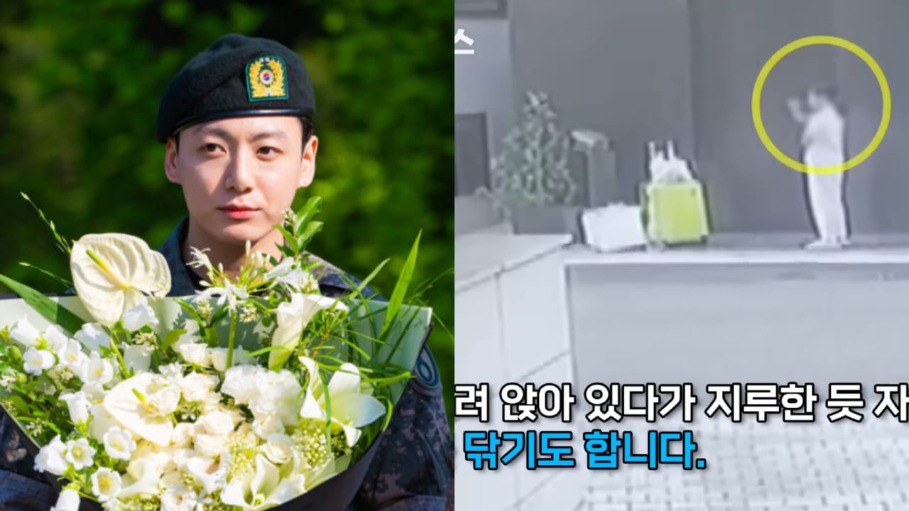 Wanita yang mencoba membobol rumah Jungkook terekam CCTV. Foto: Dok. Osen, MBN