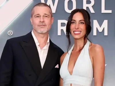 MESRA: Brad Pitt dan Ines de Ramon di Premiere 'F1'. (Foto: Jamie McCarthy/Getty for Warner Bros. Pictures)