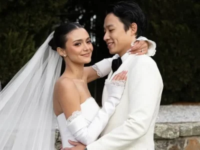 Amanda Rawles dan Adriel Susanteo saat menikah di Australia. Foto: Dok. Instagram @mervetogan