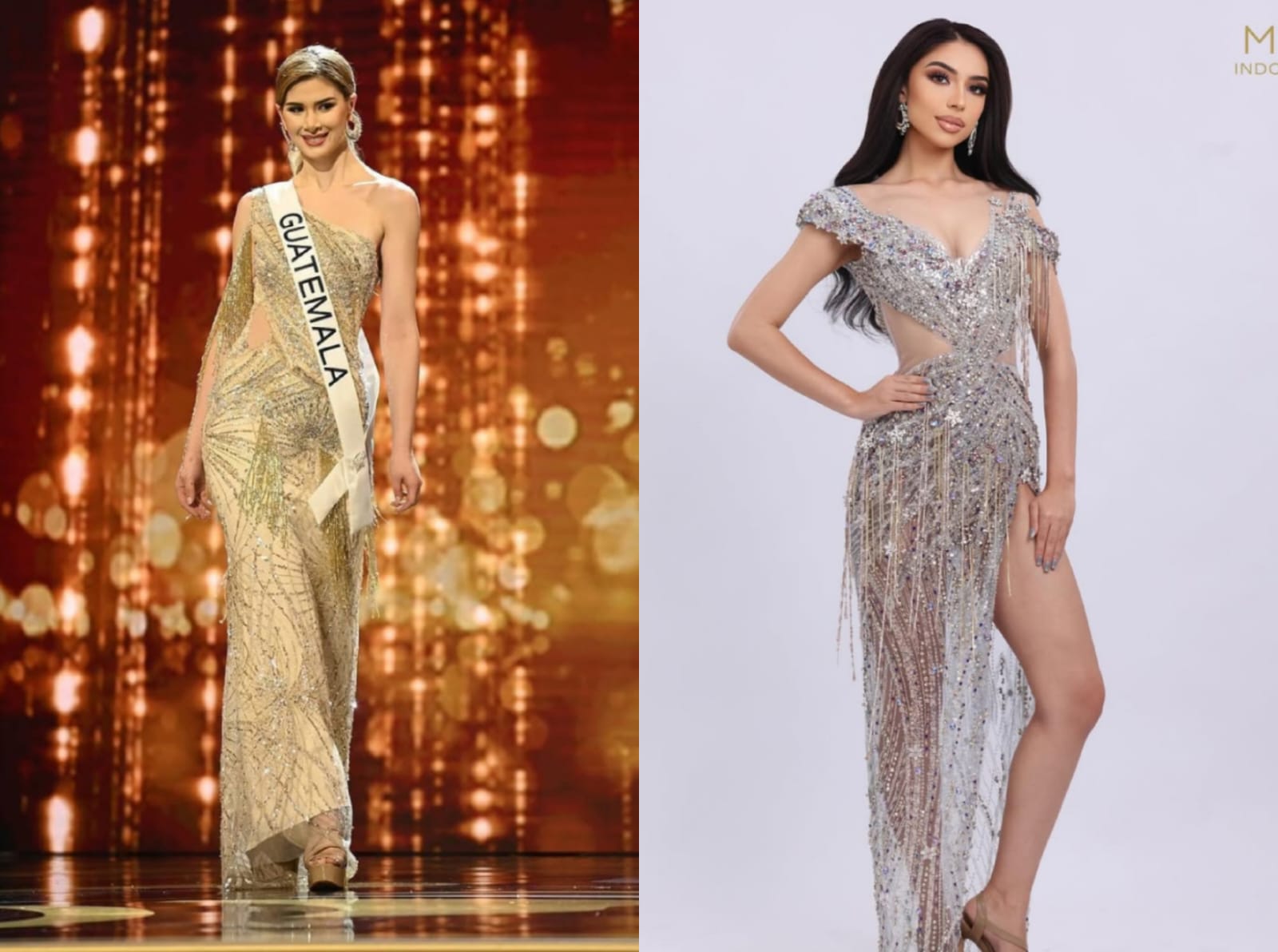 Gaun rancangan Hengki untuk perwakilan Guatemala dan Indonesia di Miss Universe Instagram @hengkikawilarang_id