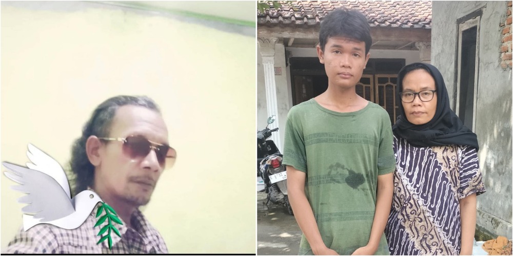 Sanadi dan anak serta istrinya (Foto: Nyata/Yanuarika)