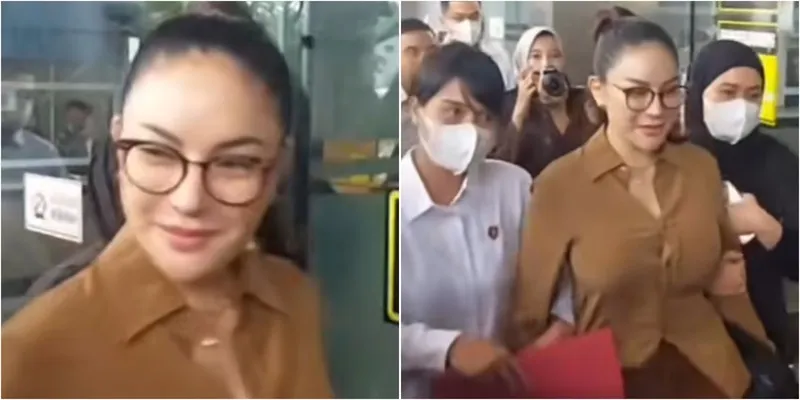 Nikita Mirzani Tebar Senyum saat Dilimpahkan ke Kejaksaan