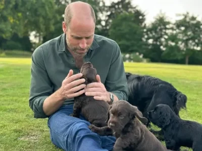 Pangeran William bersama dengan anjing peliharaanya (Foto: Instagram/princeandprincessofwales)