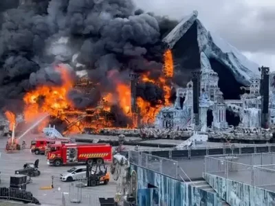 Panggung utama festival musik Tomorrowland terbakar. Foto : Istimewa