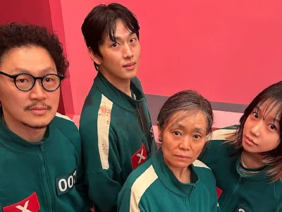 Potret para pemain di balik layar 'Squid Game 3'. Foto: Dok. X @NetflixKR