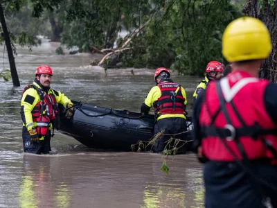 Banjir melanda Texas. Foto : AFP/GETTY IMAGES/ERIC VRYN