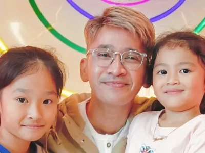 Ruben Onsu dan dua putrinya, Thalia dan Thania. Foto: Dok. Instagram @ruben_onsu