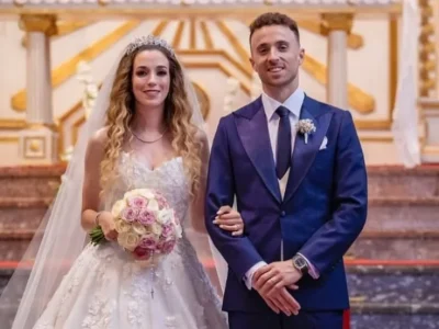 Diogo Jota saat menikahi istrinya, Rute Cardoso. Foto: Dok. Instagram @rutecfcardoso14