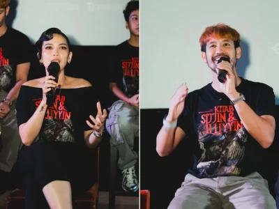 Dinda Kanya Dewi dan Tarra Budiman membintangi film horor terbaru 'Kitab Sijjin & Illiyin'. (Foto: Dok. Pri)