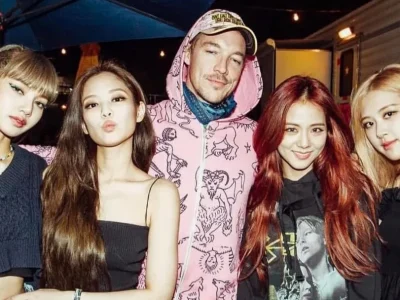 BLACKPINK bersama Diplo, pencipta lagu 'Jump'. Foto: Dok. X @diplo