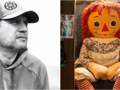 Dan Rivera dan boneka Annabelle (Foto: Dok. NESRP, AmityPhotos/Alamy)