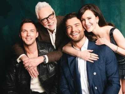 Pemain dan sutradara ‘Superman’ (2025) (dari kiri) Nicholas Hoult, James Gunn, David Corenswet, Rachel Brosnahan (Foto: Dok. People)