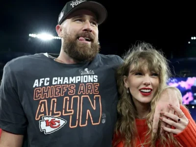 Taylor Swift dan Travis Kelce. Foto: Dok. Patrick Smith/Getty Images via Billboard