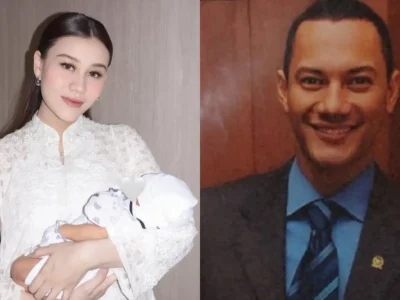 Aaliyah merayakan ulang tahun Adjie Massaid bersama anaknya. Foto: Dok. Instagram @aaliyah.massaid