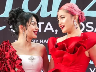 Ariel Tatum dan Marshanda, pemeran film 'La Tahzan'. Foto: Dok. Instagram @latahzanmovie