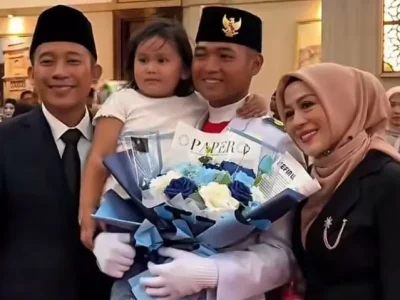 Anak Denny Cagur dan Shanty, Fabian Muhammad Yahva, dikukuhkan sebagai anggota Paskibraka. Foto : Instagram/shantydenny