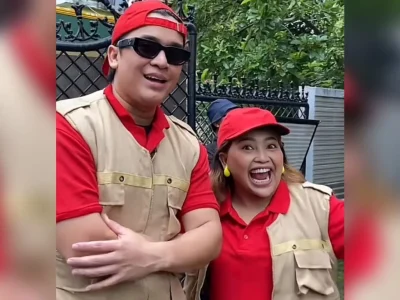 Billy Syahputra dan almarhumah Mpok Alpa. Foto : TikTok/bikinseneng_trans7