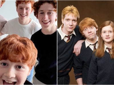 Keluarga Weasley yang sekarang dan dulu (Foto: Instagram/hbomax, Dok. Warner Bros.)
