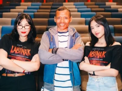 Dari kiri, Pratiwi Juliani, Sumanto, dan Nayla D. Purnama di penanyangan film ‘Labinak: Mereka Ada di Sini’ (Foto: Dok. Poplicist)