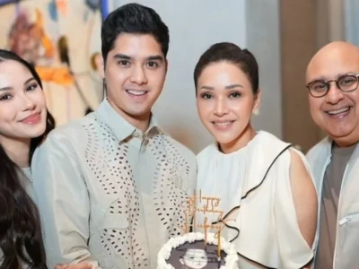 Maia Estianty merayakan ulang tahun Al Ghazali bersama Alyssa Daguise dan Irwan Mussry. Foto: Dok. Instagram @