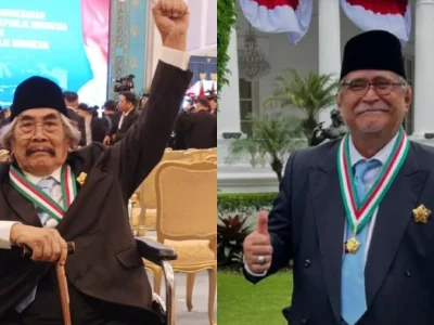 Deretan artis yang menerima bintang kehormatan. Foto: Dok. Instagram @jajamiharja_ofc, @banyuuubiru
